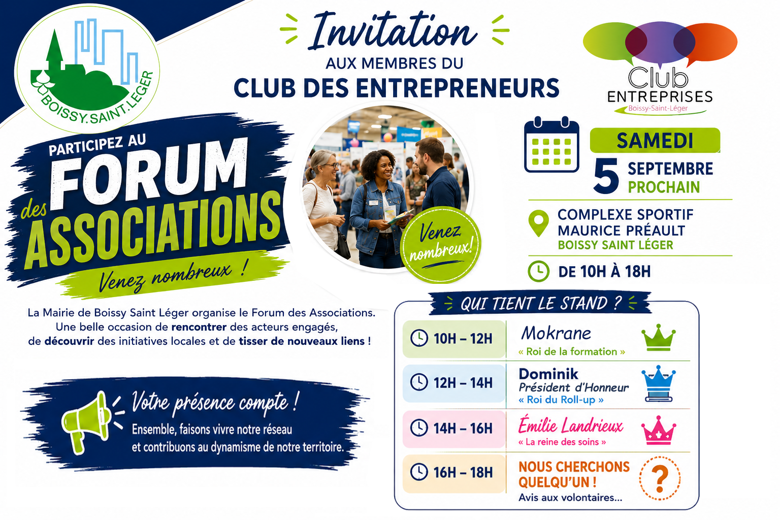 Forum des Associations - 5 septembre 2026 de 10h à 18h