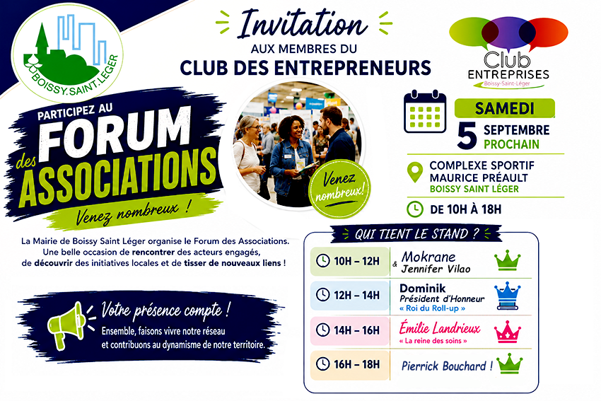 Forum des Associations - 5 septembre 2026 de 10h à 18h