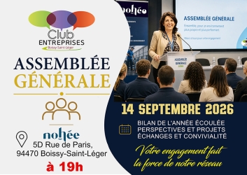 Assemblée Générale 2026 - 19h - A la Résidence Nohé, 5D Rue de Paris, 94470 Boissy-Saint-Léger.